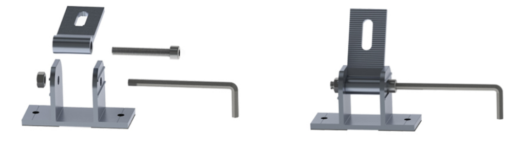 Flat Tin Roof Adjustable Tilt Solar Mounting System