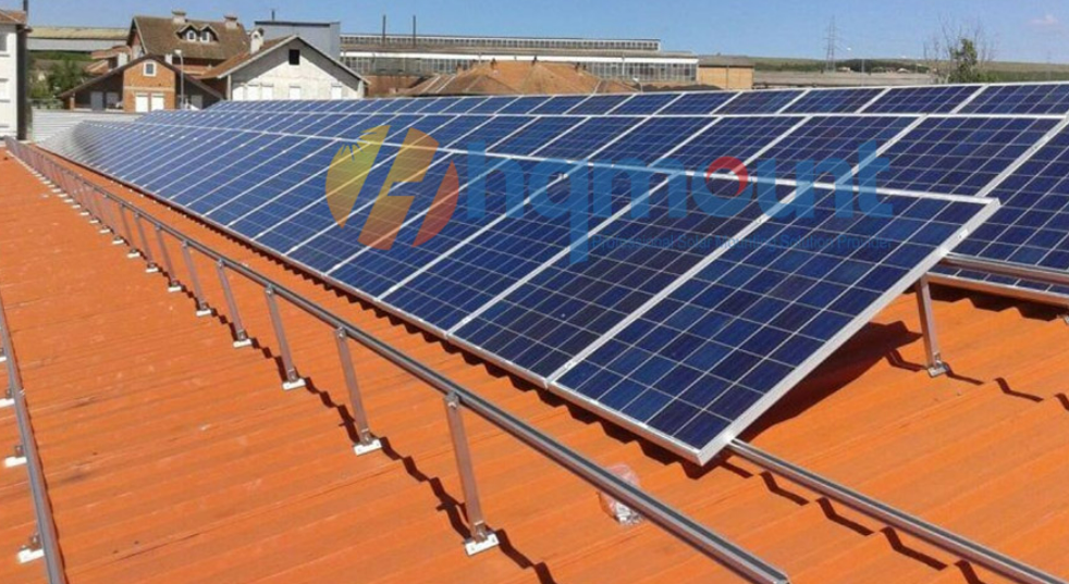 Flat Tin Roof Adjustable Tilt Solar Mounting System