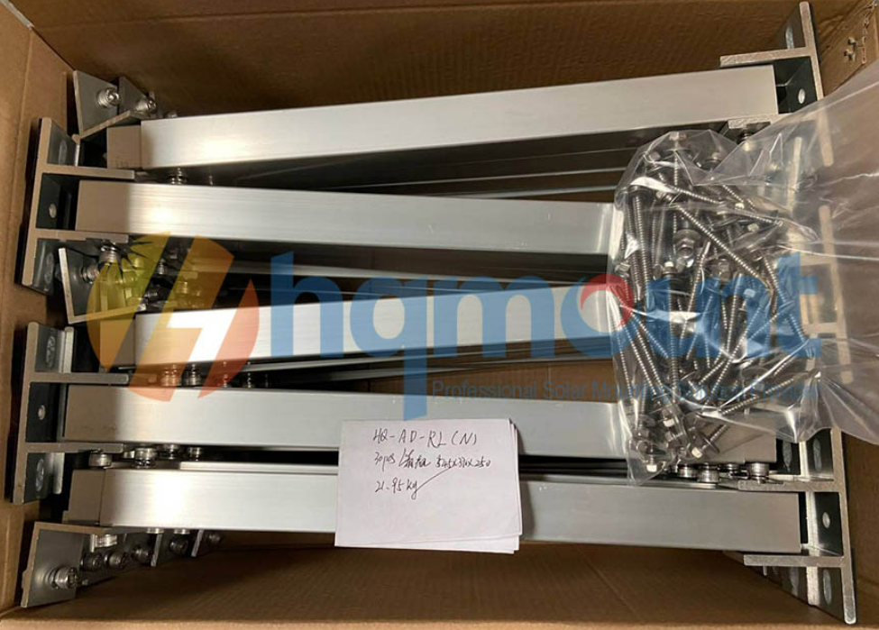 Flat Tin Roof Adjustable Tilt Solar Mounting System