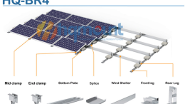 HQ Mount BR4 Ballasted Flat Roof Solar Mounting System