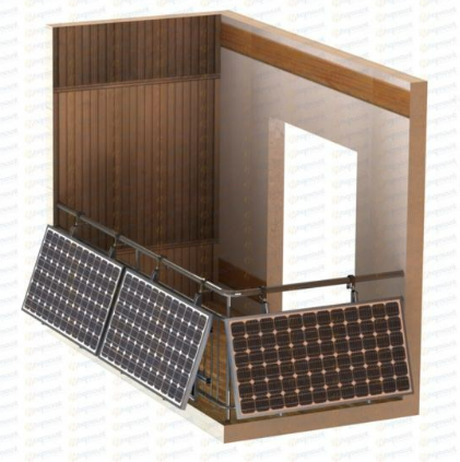 3-Side Adjustable Balcony Solar Mount – Pre-Assembled Mounting Rack for Vertical or Landscape Panels