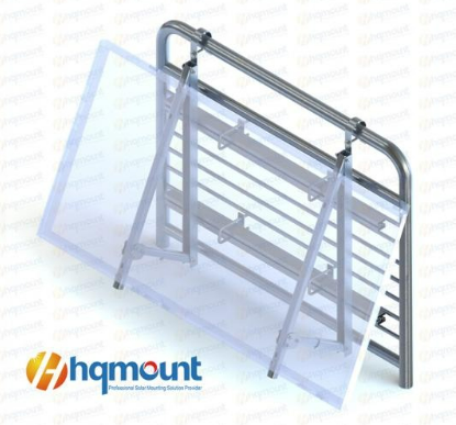 3-Side Adjustable Balcony Solar Mount – Pre-Assembled Mounting Rack for Vertical or Landscape Panels