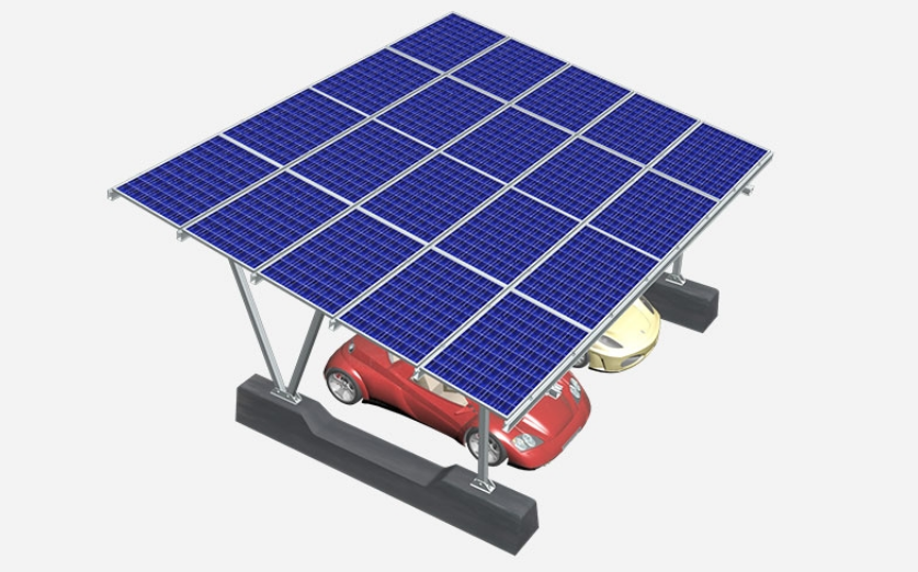 Estructura de aluminio para cochera solar
