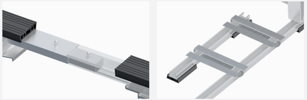 Flat Roof Solar Ballast with Wind Shield