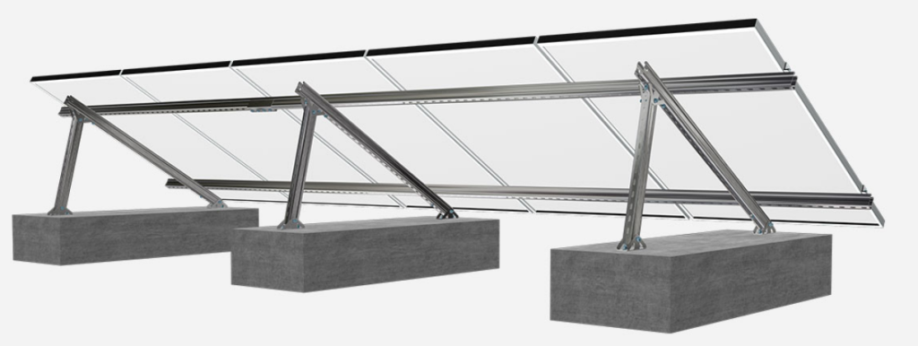 Flat Roof Triangular Elevated Mounting System