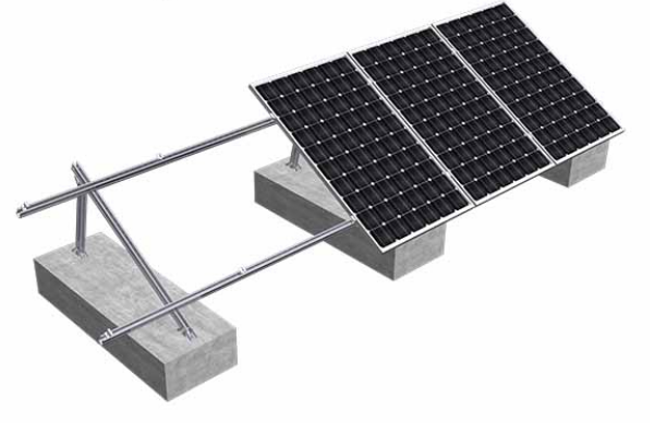 Flat Roof Triangular Elevated Mounting System