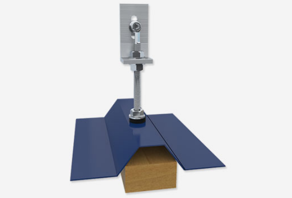 Corrugated or Trapezoidal Sheet Metal L-feet Hanger Bolt System