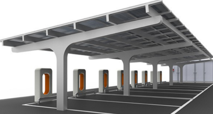 Storage and Charging Integrated PV Carport Mounting System