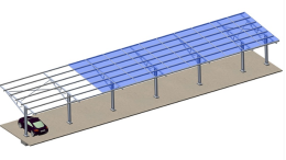 Single Post Solar Carport PV Panel Carport Mounting Structures Single Post Solar Carport