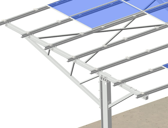 Single Post Solar Carport PV Panel Carport Mounting Structures Single Post Solar Carport