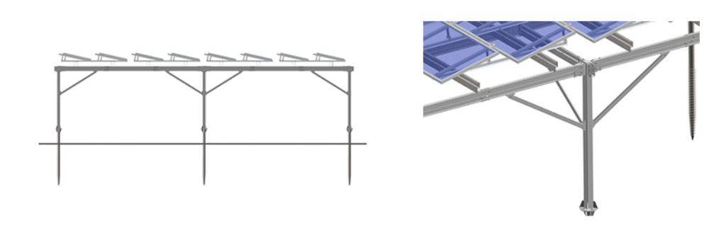 Steel Agricultural Farm Solar Mounting System – C Type Carbon Steel