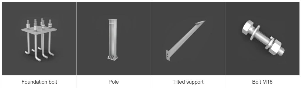 Tripsolar Steel Double Solar Carport Mounting System