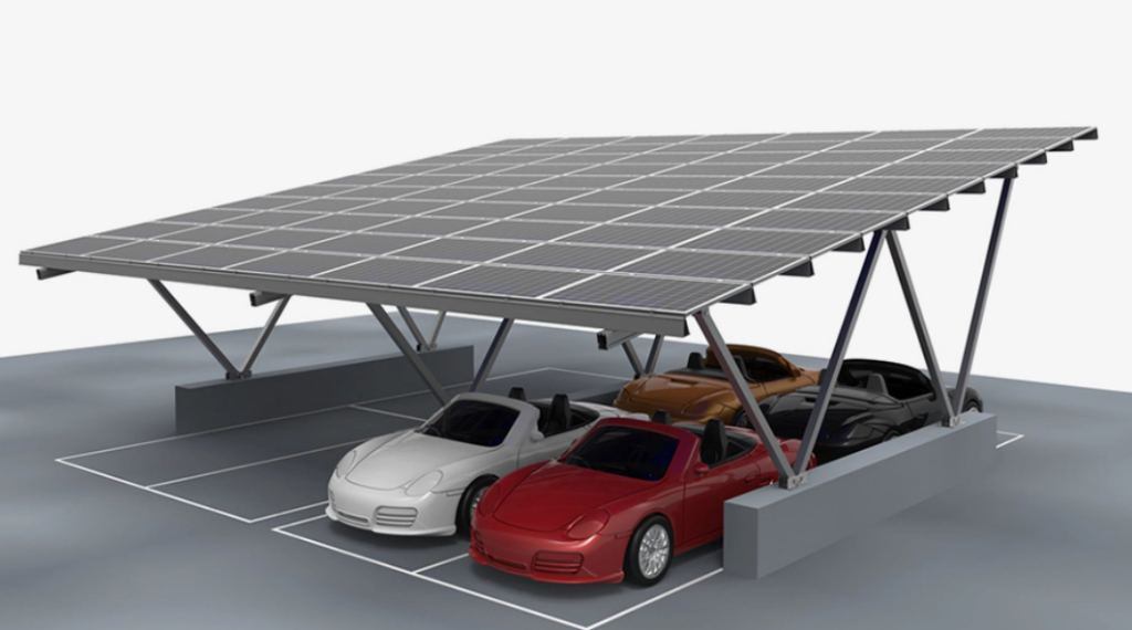 Tripsolar Double Aluminum Solar Carport Mounting System