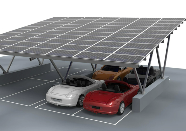 Tripsolar Double Aluminum Solar Carport Mounting System
