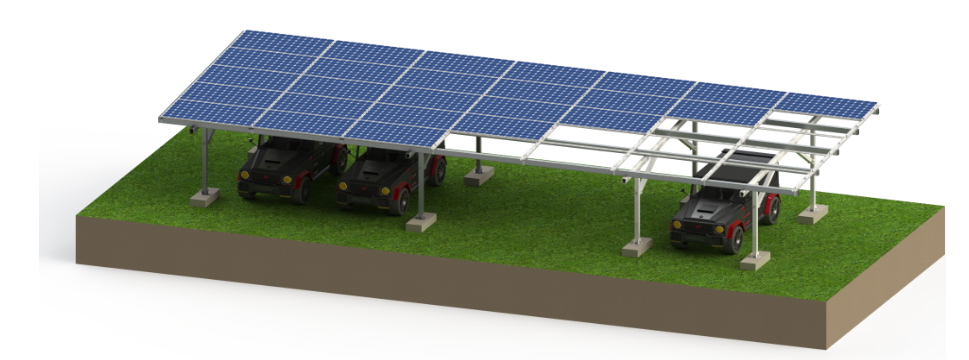 Aluminum BIPV Car Shed Solar Mounting Installation System