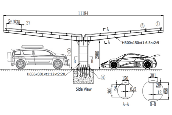 AS Solar Steel Carport Parking Structures