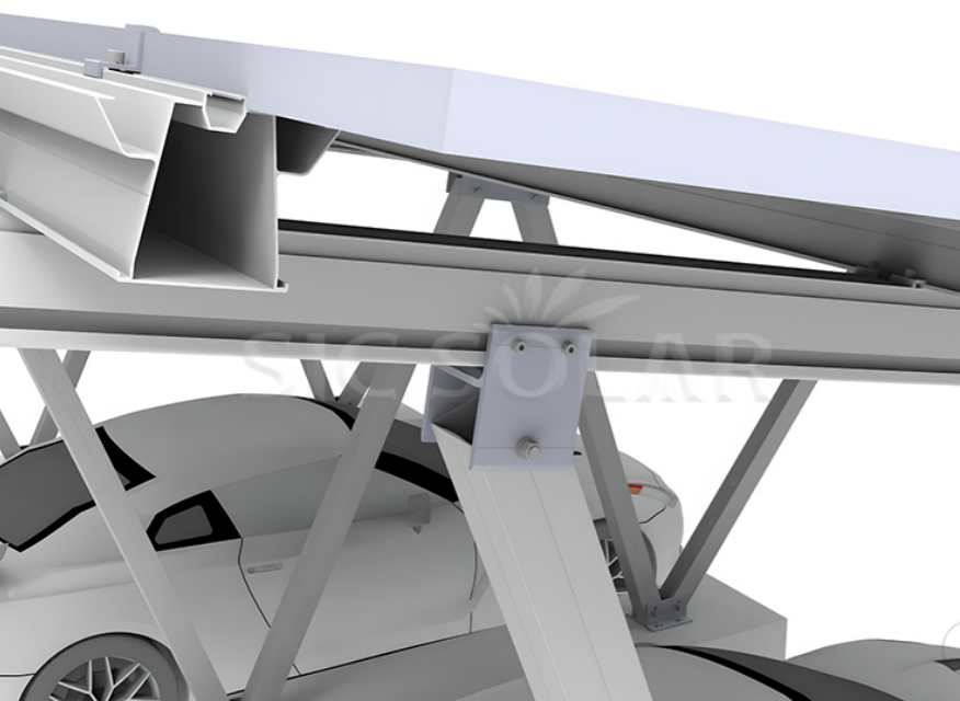 Carbon Steel Carport Mounting System for Solar PV Parking Structures - SIC SOLAR