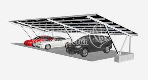 Single V-column Solar Carport Mounting System – Strong, Space-Efficient & Architecturally Elegant