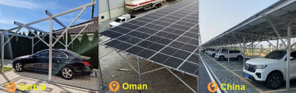 Tailored Waterproof Black Aluminum Solar Carport Solutions