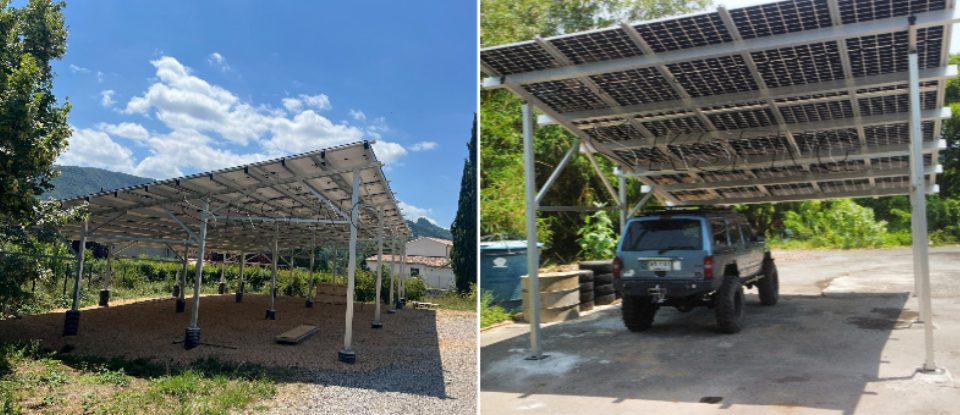 Sistema de montaje para cochera solar de aluminio de alta resistencia