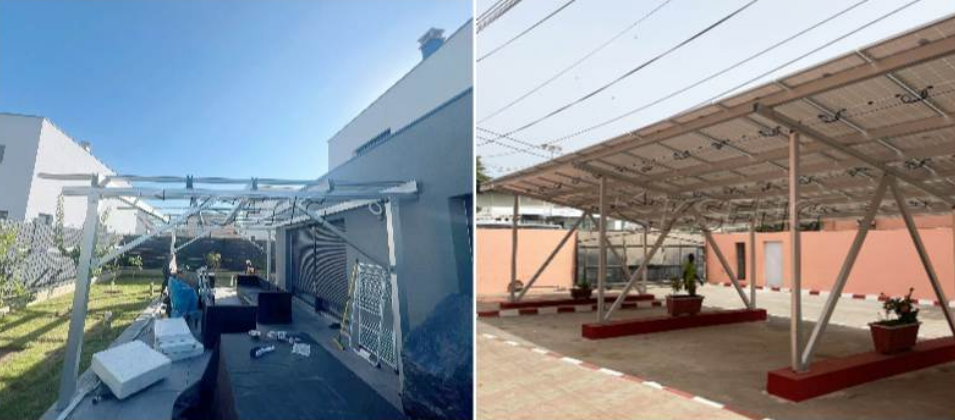 Eco-Friendly Black Aluminum Solar Carport Mounting System