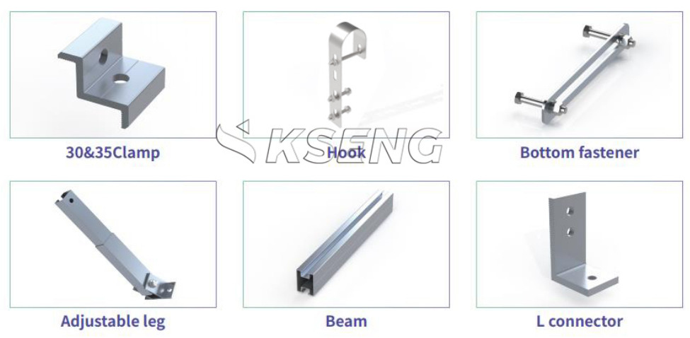 Adjustable Black Solar Balcony Bracket for Micro Inverter System