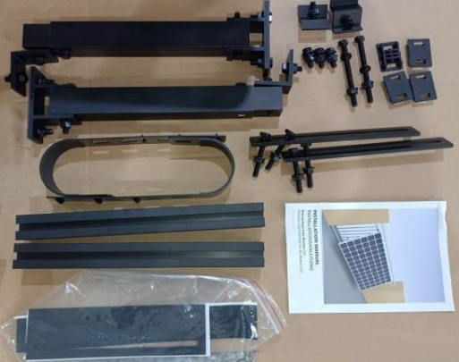Adjustable Black Solar Balcony Bracket for Micro Inverter System