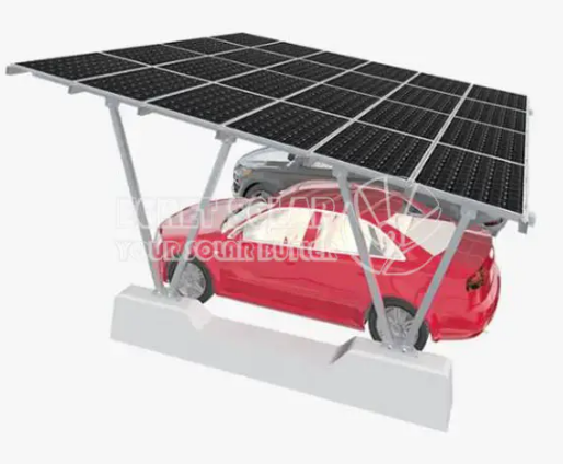 Double V-column Solar Carport Mounting System