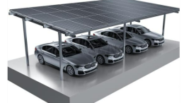 Low-Maintenance Silver Aluminum Solar Carport Frame