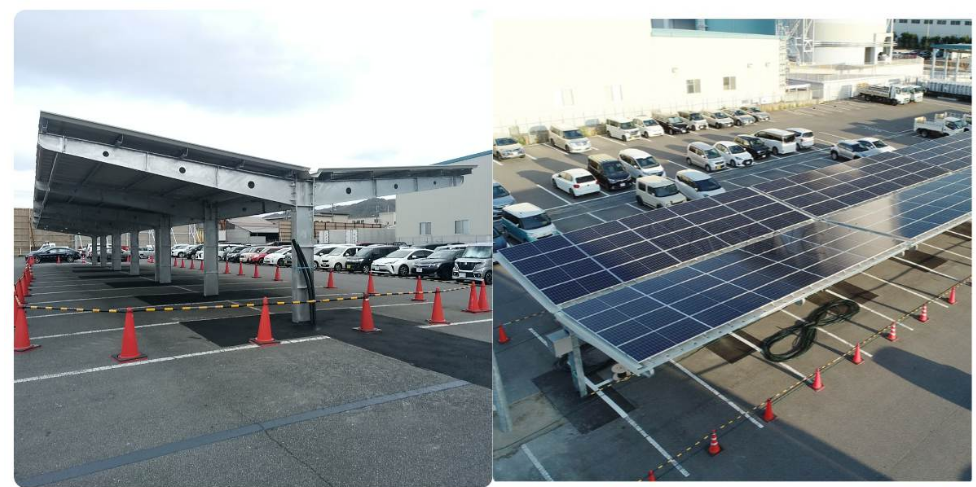T-Shape Sustainable Modern Design Carbon Steel Solar Carport