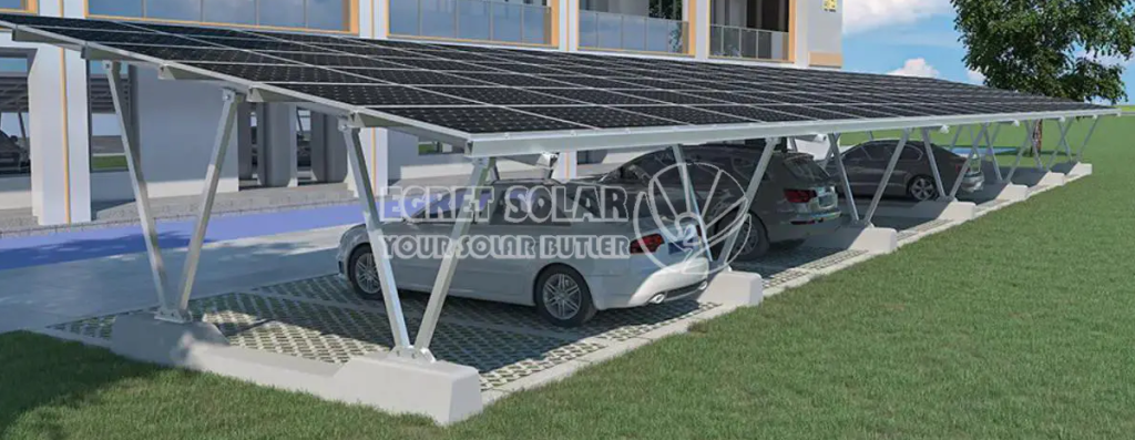 Double V-column Solar Carport Mounting System
