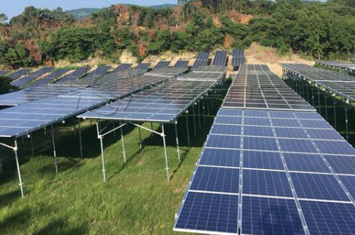 Solar Ground Mount System with Double Flange Tube Ground Screw