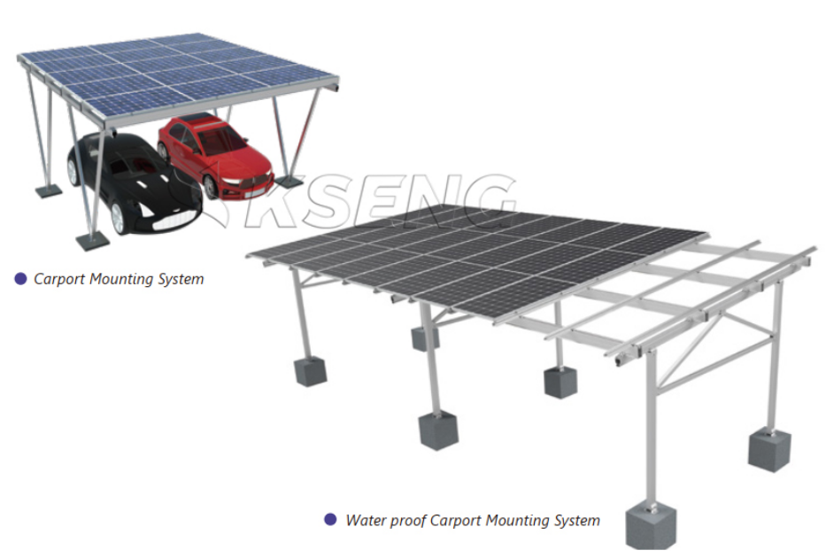 Waterproof Aluminum Brackets for Solar Carports – N-Type Racking System