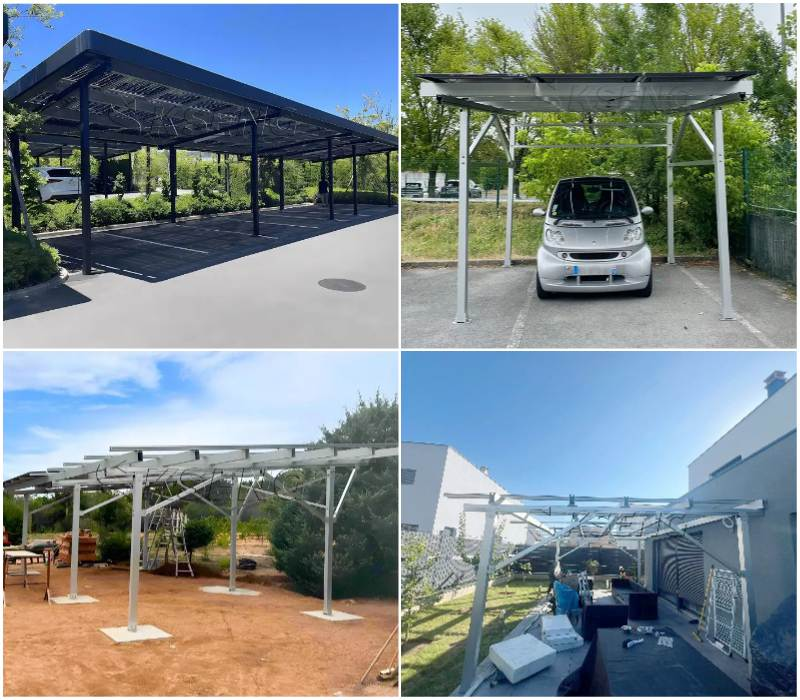 Waterproof Aluminum Brackets for Solar Carports – N-Type Racking System