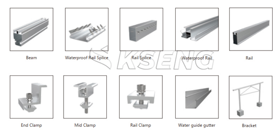 Waterproof Commercial Aluminum Solar Carport