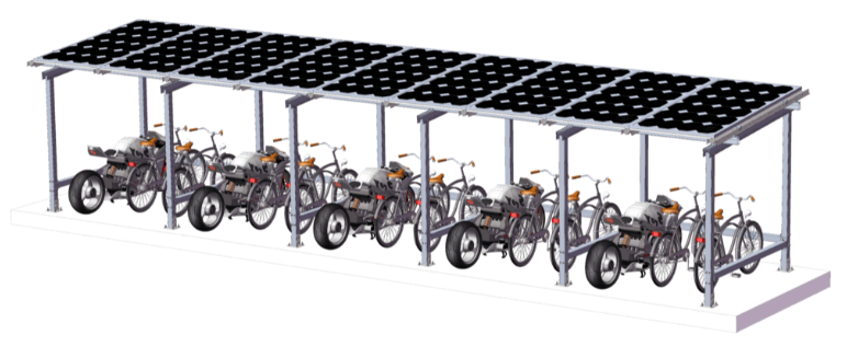 Sistema de montaje para bicicletas impermeable BS-01 BIPV AL