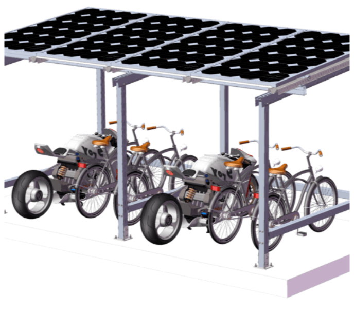 BS-01 BIPV AL Waterproof Bicycle Mounting System