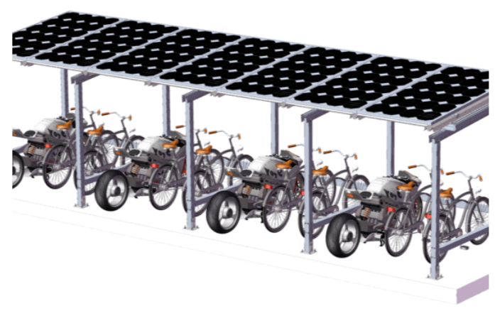 Sistema de montaje para bicicletas impermeable BS-01 BIPV AL