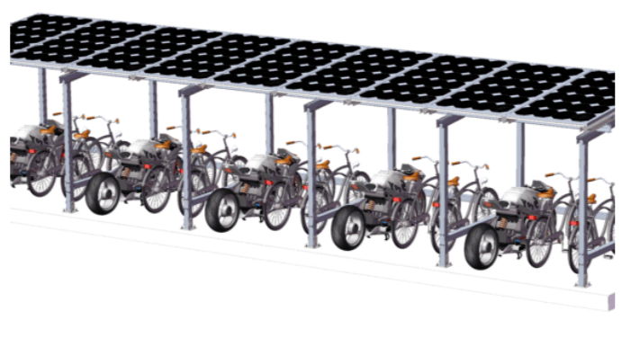 Sistema de montaje para bicicletas impermeable BS-01 BIPV AL