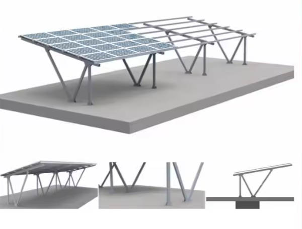 SFS-CP-05 Solar Carport Mounting Structure | Durable Aluminum PV Mount with “N” Type Design